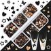 WMYBD Clearence!Black And Gold Rabbit Love Star Nail Beauty Sequin Beauty Makeup False Eyelash Decoration Sequin Gifts for Women