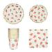 Summer Strawberry Flatware Prntatonix Christmas Party Tableware Supplies 40 Pcs