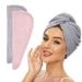 Towel Hair Towel Quick-drying Cotton Super-absorbent Hair Towel with button suitable for women with long hair-Style 2