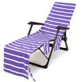 Fnochy Beach Towels Stripe Chair Cover Printed Beach Towel Polyester Cotton Lounge Chair Towel