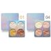 2pcs Baked Waterproof Brilliant Powder Palette ï¼Œ4 Colors Highlighter+Makeup White Shimmer Blush Bronzer and Makeup Highlighter Powder Palette Illuminators ï¼ˆ01+04ï¼‰