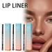 3PC Vitamin E Hyaluronic Acid Peel-Off Lip Liner Liner Lipstick Moisturizing&repairing&non-staining Long Lasting Cosmetic(Dark blown+Wine red+light blown)