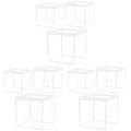 9 Pcs Transparent Display Box Cosmetic Storage Case for Store Cabinet Plastic Containers with Cover