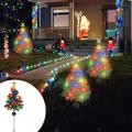 Deagia Wall Decor Clearance Solar Christmas Tree Lamp Garden Decoration Lawns Led Color Lamp Outdoor Landscapes Lamp for Garden Patio Yard Flowerbed Parties with 6Pcs Bows 6Pcs Bells