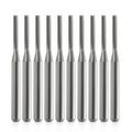 HOZLY CNC Router Bits 1/16 Straight Router Bit 1/8 Shank Straight Flute Carbide End Mill Cutter 2-Flute Milling Tungsten Steel 12mm CEL/38mm OAL for Woodworking 10 Pack