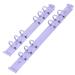 Binding Spine Combs 6 Rings Binder Inserts Theoffice Section Aluminum Alloy Purple 2 Pcs