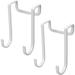 2 Pieces Over the Door Hook Reversible Hooks Over the Door Coat Hook No Drill Over Door Hook Z Shaped Over the Door Hook Hanging Coat Rack for Doors Drawers Closets Bathrooms Kitchen