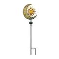 Iron Sun and Moon Solar Garden Light Solar Outdoor Light Garden Decoration