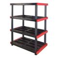 Shelving Unit 4-Tier Storage Shelf for Storing Tools Clothes Large Organizer Shelves with Height Adjustable and Sturdy Frame