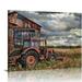ARISTURING Barn Pictures Wall Decor Old Tractor Farmhouse Canvas Painting Barn Wall Decor Framed Country Posters Home for Living Room Bedroom Bathroom Decoration
