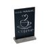 22 x 15CM Message Board Display Sign Wooden Base Double-sided Price Tag Thicker Black Chalkboards Signs Memo Board (Black)