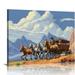 Nawypu Sisters Oregon Mountain Stagecoach Giclee Art Print Poster from Travel Artwork