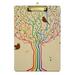 ALAZA Music Tree With Bird Clipboards for Kids Student Women Men Letter Size Plastic Low Profile Clip 9 x 12.5 in Silver Clip