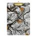 ALAZA Wood Camo Camouflage Gray Clipboards for Kids Student Women Men Letter Size Plastic Low Profile Clip 9 x 12.5 in Silver Clip