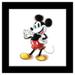 Gallery Pops Disney 100th Anniversary - Sketch Mickey Mouse Wall Art Black Framed Version 12 x 12