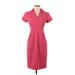 Nanette Lepore Casual Dress - Shirtdress: Pink Jacquard Dresses - Women's Size 2