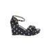 Boden Wedges: Black Polka Dots Shoes - Women's Size 42 - Open Toe