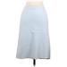DKNY Casual A-Line Skirt Calf Length: Blue Solid Bottoms - Women's Size 6
