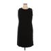 Jessica London Casual Dress - Sheath Crew Neck Sleeveless: Black Solid Dresses - Women's Size 14