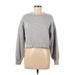 Zara Sweatshirt: Gray Marled Tops - Women's Size Large