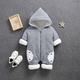Slowmoose Autumn Winter New Born Baby Clothes Rompers , Jumpsuit Overalls Costume Infant Grey 12M
