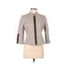 Sharagano Blazer Jacket: Short Tan Print Jackets & Outerwear - Women's Size 6 Petite