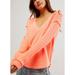 Free People Tops | Free People Sail Away Solid Long Sleeve Tee / Fluorescent Coral | Color: Orange/Pink | Size: Xs