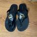 Michael Kors Shoes | Michael Kors Nwot Sandals Size 8m | Color: Black/Gold | Size: 8