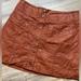 Free People Skirts | Free People Mini Brown Snap Button Faux Leather Skirt-10 | Color: Brown | Size: 10