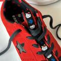 Converse Shoes | Converse Red Suede Hello Kitty X One Star Sneakers Low Too Euc | Color: Black/Red | Size: 8.5