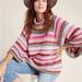 Anthropologie Tops | Anthropologie Candice Bell Sleeve Multicolor Knit Oversized Sweater Women’s Xs/S | Color: Green/Pink | Size: S