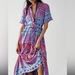 Free People Dresses | Free People Rare Feelings Maxi Dress Raspberry Combo, M | Color: Blue/Purple | Size: M