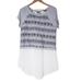 Anthropologie Tops | Dolan Left Coast Collection Women's Large Anthropologie Embroidered Tunic Top | Color: Gray/White | Size: L