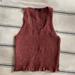 American Eagle Outfitters Tops | Ae Ruched Stretchy Mauve Ruffle Tank - M | Color: Pink | Size: M