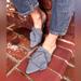 J. Crew Shoes | J. Crew Women’s Denim-Bow Slide Mules | Color: Blue/Gray | Size: 7.5