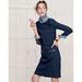 J. Crew Dresses | J.Crew Faux Leather Sleeve Zip Shift Dress Black Size 000 | Color: Black | Size: 000