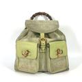 Gucci Bags | Gucci Bamboo Backpack Vintage Bag Backpack Suede Green | Color: Green | Size: W11.8h11.0d3.5inch