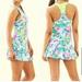 Lilly Pulitzer Dresses | Lilly Pulitzer Mianna Tennis Dress White Mermaid In The Shade Lilac Blue Green M | Color: Blue/White | Size: M