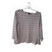 J. Crew Tops | J Crew Nwt Top Womens Size 3x Boatneck White Navy Striped 3/4 Sleeves Tee | Color: White | Size: 3x