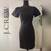 J. Crew Dresses | J Crew Black Midi Short Sleeve Dress Size 0 | Color: Black | Size: 0