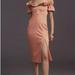 Anthropologie Dresses | Anthropologie Ruffled Off The Shoulder Pink Satin Dress Size M | Color: Pink | Size: M