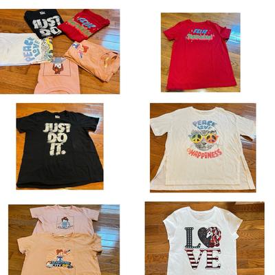 Nike Shirts & Tops | Bundle Girls Short Sleeve Graphic T-Shirt For Girls,Old Navy,Nike,Just Tees10-12 | Color: Black/Orange | Size: Girls: 10-12, Medium