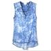 Anthropologie Tops | Anthropologie Cloth & Stone Chambray Sleeveless Acid Wash Top Size Small | Color: Blue/White | Size: S