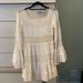 Free People Dresses | Free People Cotton/Lace Embroidered Mini Dress Size 0 | Color: Cream | Size: 0