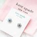 Kate Spade Jewelry | Kate Spade Jeweled Stencil Scallops Crystal Studs Earrings Silver/Blue Nwt | Color: Blue/Silver | Size: Os