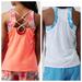 Athleta Shirts & Tops | Athleta Girl 2 Top Bundle - Perfect Pair & Times Two Sports Bra Tank Size L L10 | Color: Blue/Pink | Size: Lg