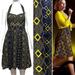 Anthropologie Dresses | Anthropologie Edme & Esyllte Rhythmic Repetition Halter Dress Aso Tv Glee 4 S | Color: Blue/Yellow | Size: 4