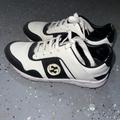 Gucci Shoes | Gucci Black/White Leather Interlocking Gg Lace Up Low Top Sneakers | Color: Black/White | Size: 37 1/2
