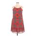 Pixley Casual Dress - A-Line V Neck Sleeveless: Red Dresses - Women's Size X-Large