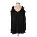 Show Me Your Mumu Sleeveless Blouse: V-Neck Cold Shoulder Black Solid Tops - Women's Size X-Small
